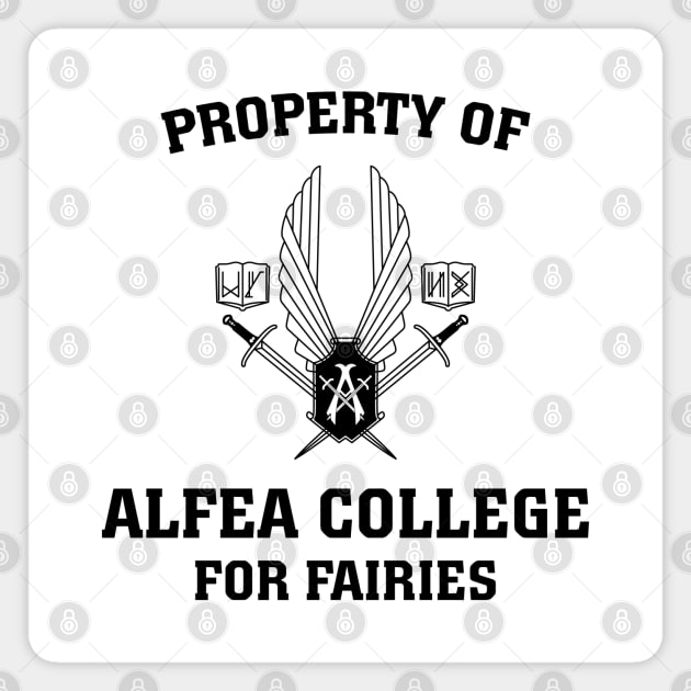 Property of Alfea College for Fairies Magnet by BadCatDesigns